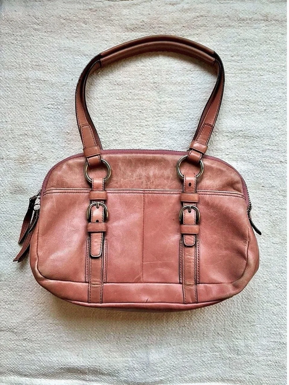 Coach Pink Leather Shoulder Bag